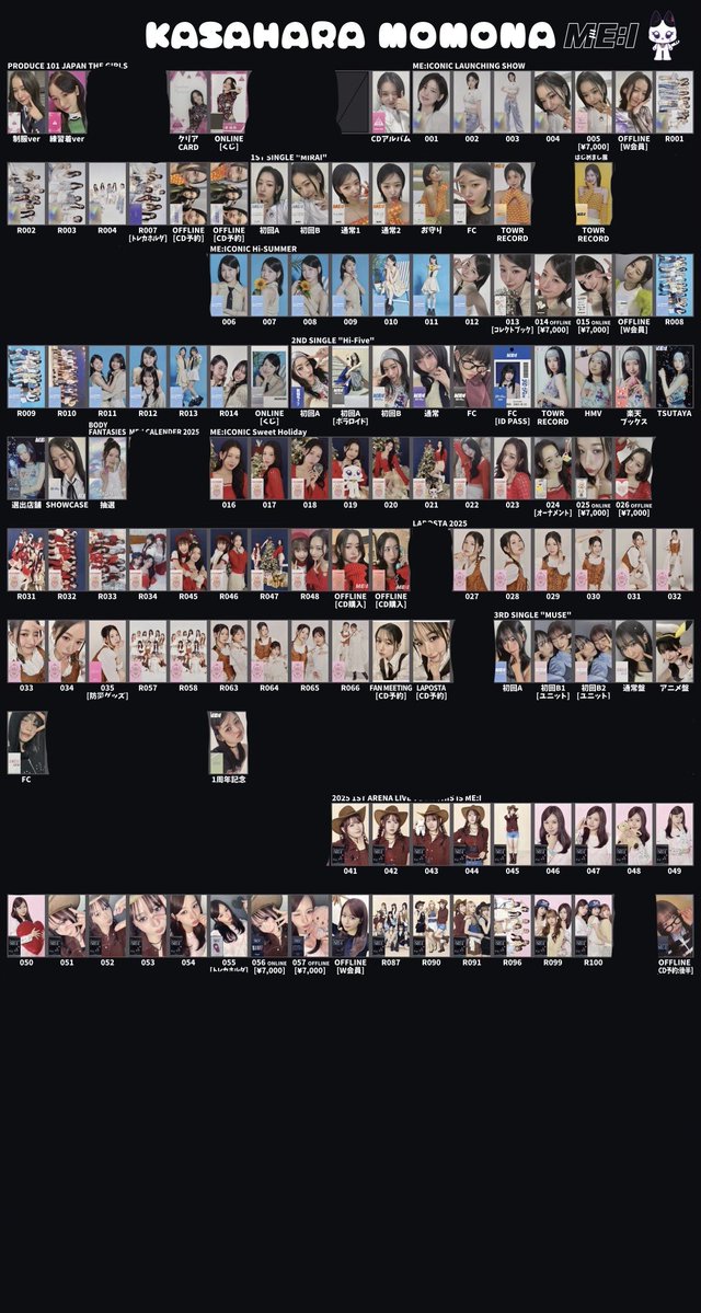 ranran0807ishi's tweet photo. ME:I ミーアイ トレカ グッズ 買取 

【譲】加藤心･櫻井美羽･笠原桃奈・石井蘭･飯田栞月･高見文寧･清水恵子･佐々木心菜・村上璃杏･海老原鼓

【求】 買取

纏めて買い取ってくださる方優先
メルカリ最安値以下
他メンツリー

郵送のみ
お気軽にお声掛け下さい
#ME_I交換  #ME_I買取 #ME_I_買取 https://t.co/hV0aOGToyP