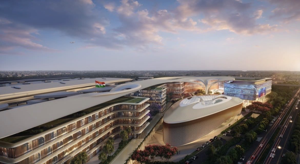 india_plus_'s tweet photo. This is Render of under-construction Lucknow Airport City. https://t.co/VTNoupSMPz
