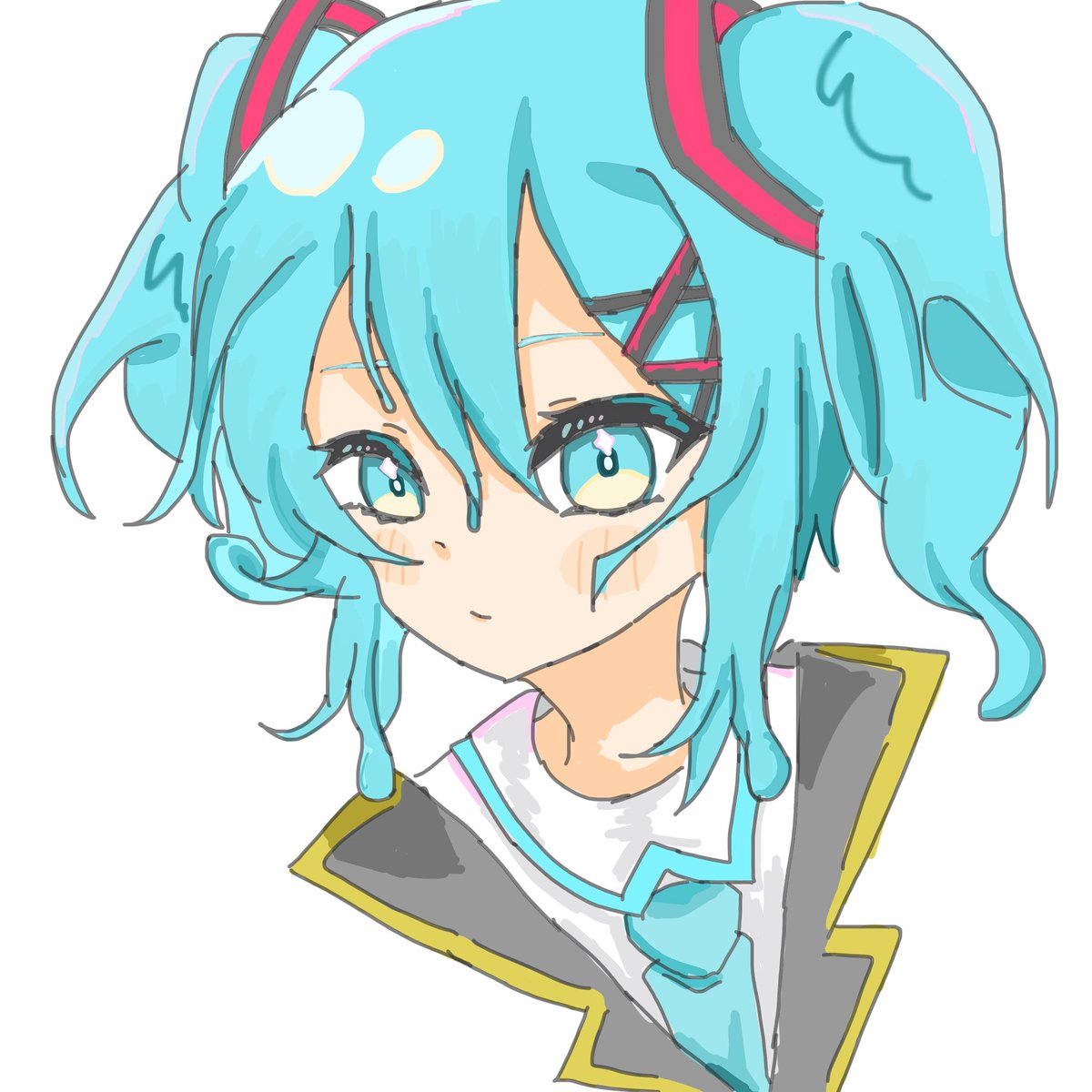 midorinoe's tweet photo. 水色とピンクを並べるだけでよくなる
#初音ミク https://t.co/siRkbFSBlD