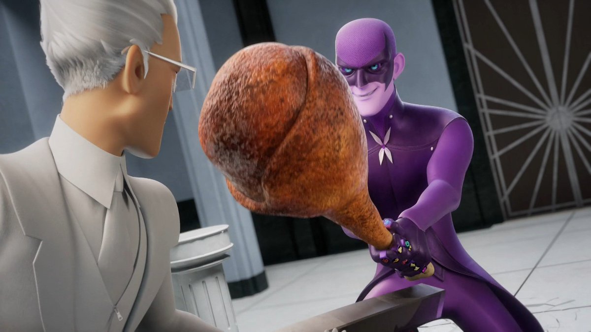 thechatsmeoow's tweet photo. A cool little detail i noticed is that Rena's illusions can be affected based on what is on her mind currently. 
Monarch pulled out a chicken because her mom called saying the chicken is getting cold and the second one Monarch and Gabriel merged because the twins called her https://t.co/YrMVq1WT8j