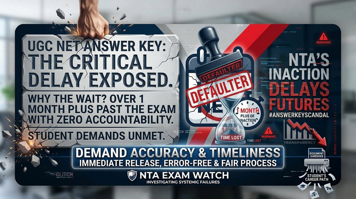 nitn30's tweet photo. NTA, please don’t make students’ careers wait indefinitely for an Answer Key. Give us clarity. Give us transparency. Release it. @NTA_Exams @EduMinOfIndia @IndianExpress @TheQuint
#NTAANSWERKEYOUTKARO https://t.co/TzVzMcVy6I