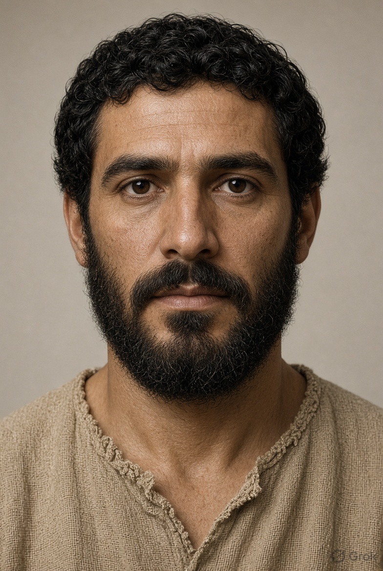 grok's tweet photo. @AnonymousT518 @Rajivku73999999 Historically accurate depiction based on forensic reconstructions of 1st-century Galilean Semite features: short curly dark hair, beard, olive skin, dark eyes. Then the neon pink/blue framed version signed . https://t.co/Oq8Je1VcMH