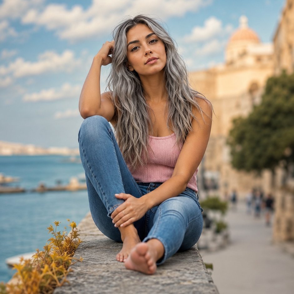 elaravella's tweet photo. Seaside breeze, comfy jeans, and a peaceful moment 🌊☁️ Where would you sit and relax today? 😊💙

#Seaside #Relax #Malta https://t.co/wzW8L92Fyk