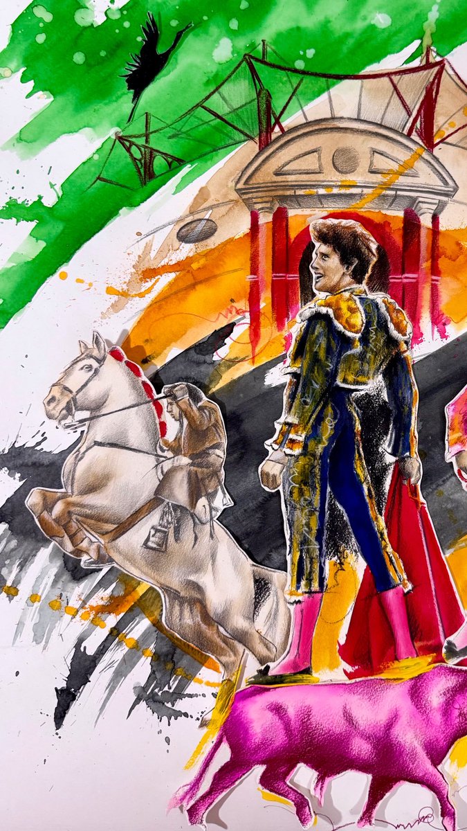 perezindiano's tweet photo. La pintura siempre de la mano de la tauromaquia.

Así he anunciado con mi cartel, la corrida de toros extraordinaria en Don Benito, para este ocho de septiembre ❤️
¡Un placer!

INDIANO https://t.co/dYkMSEwwr0
