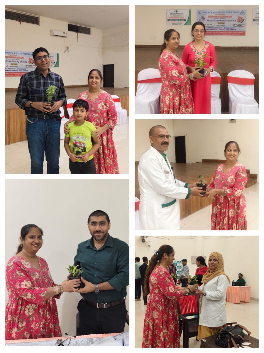 aaiRanchiApt's tweet photo. Promoting health &amp; community well-being! 🌿
A Mega Health &amp; Eye Camp at AAI Residential Colony, Ranchi, benefited 70+ residents through consultations &amp; an awareness talk on preventing monsoon-related illnesses &amp; eye infections. Doctors &amp; staff were felicitated for their service. https://t.co/VBw8MNtrH7