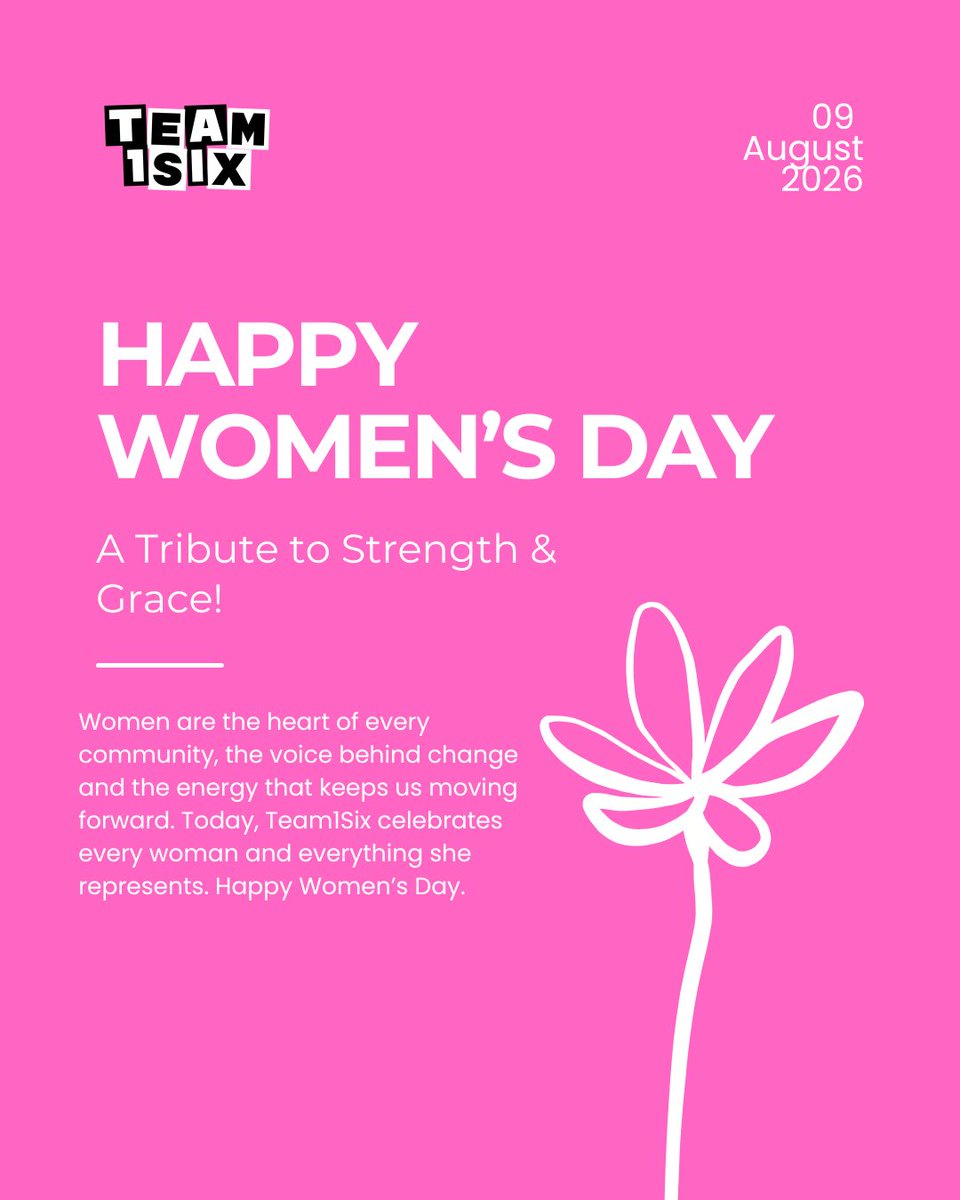Team_1Six's tweet photo. Celebrating the women who inspire, create, lead and leave their mark wherever they go. Today, Team1Six celebrates YOU. ❤️🌹

Happy Women’s Day. 🫶🏽 https://t.co/WVDJLnp2KQ