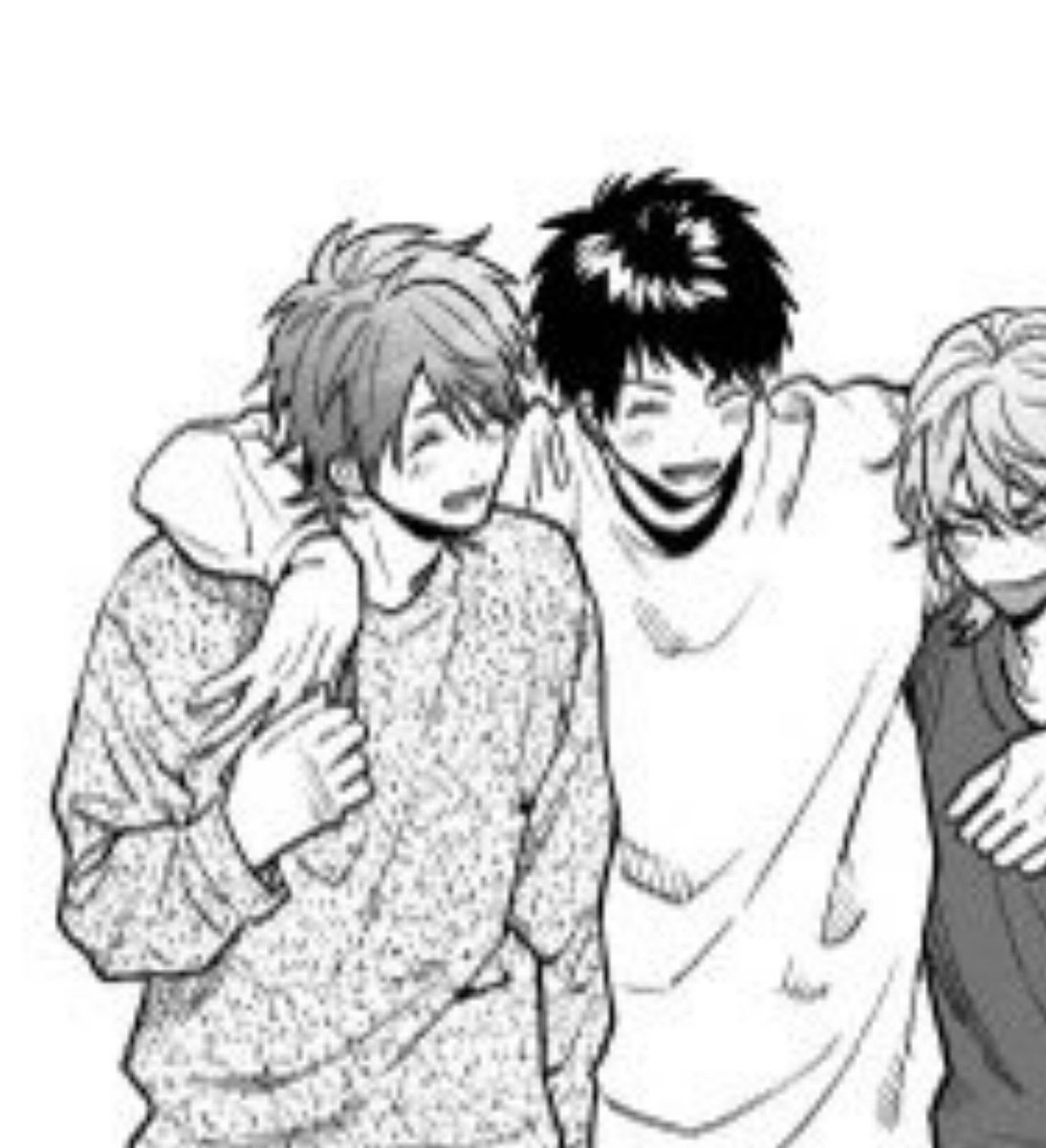 kashma_freckles's tweet photo. I just realized that in the same chapte, Toono said he didn't want to hold Yacchan's hand in public but   instinctively grabbed Kashima's hand in the crowded cafeteria... https://t.co/nMXepzykJA