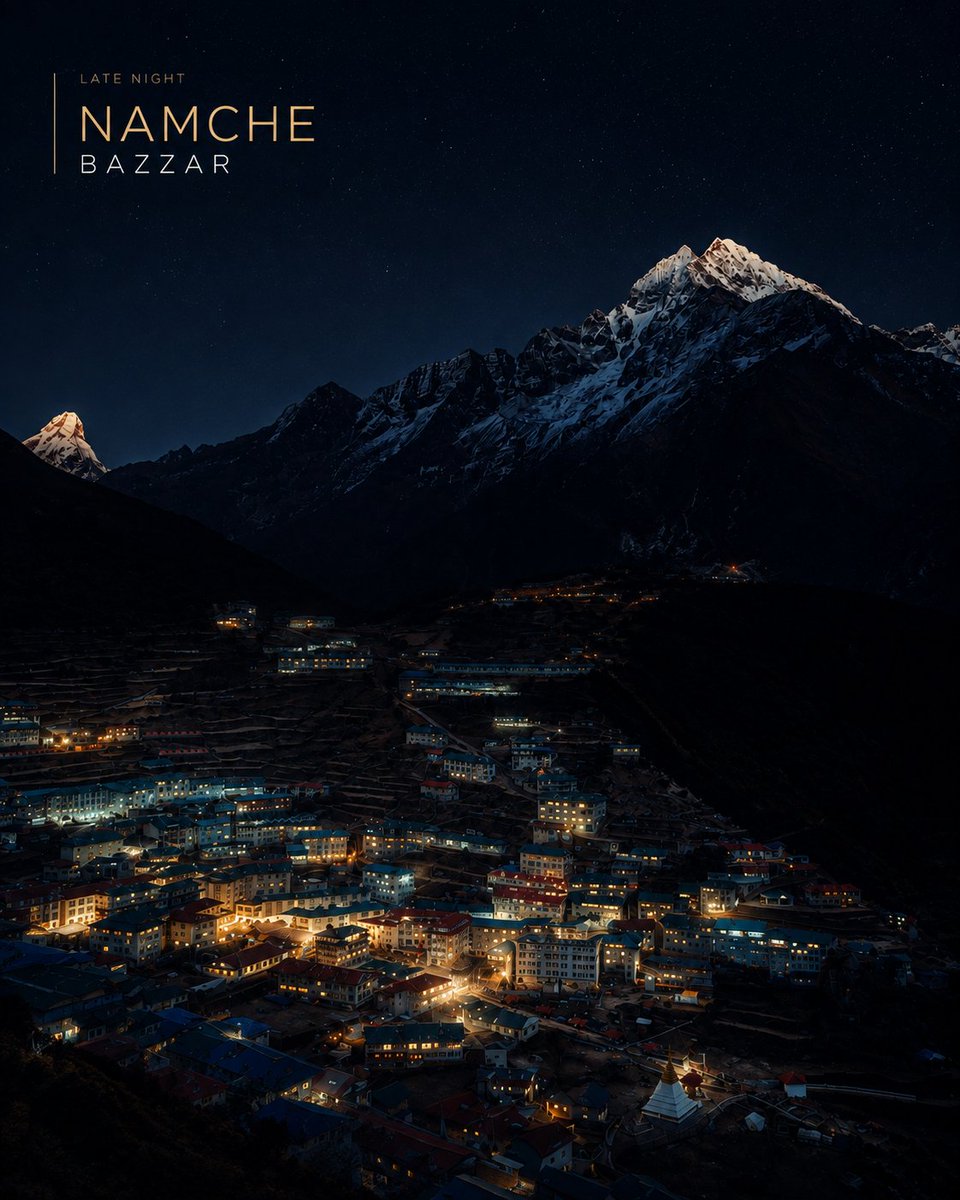 yetihikes's tweet photo. #namchebazar #nightlight https://t.co/SVq4jxyjg0