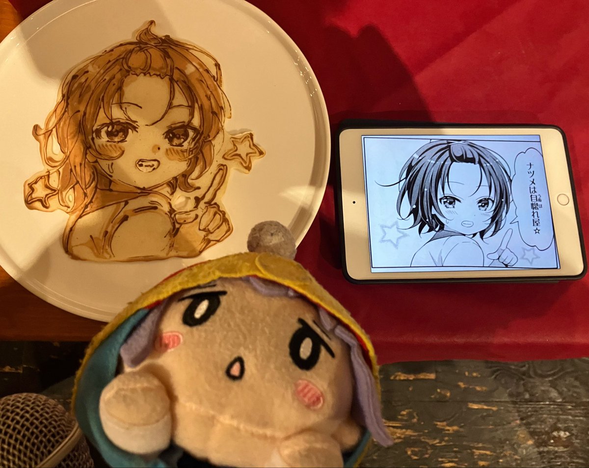 SuperAKKUN21's tweet photo. メインのパンケーキアート10種はこちら！🥞
ナツメエルマヤ誕なので、
今回はその3人を中心として選定。

ブラバで依頼したフユちゃんがシェフも渾身の出来だと仰っており…(オーラがすごい伝わるw)
ユラさんも初依頼し、主要キャラクターは無事コンプリートしました！

#ごちうさパンケーキオフ会2026 https://t.co/0BY1PSSmuL
