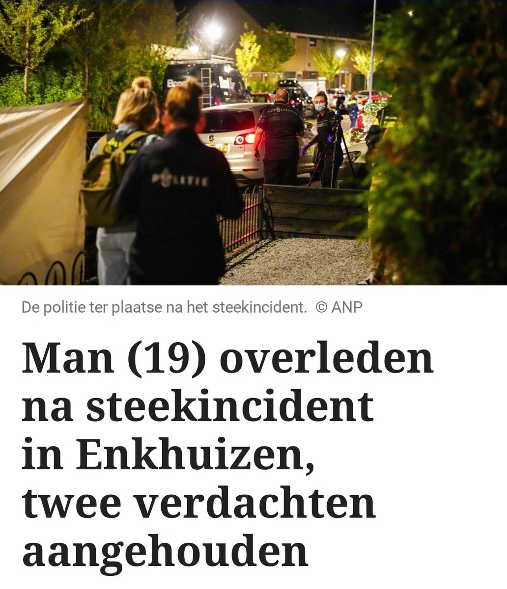 Man overleden na steekincident in Enkhuizen