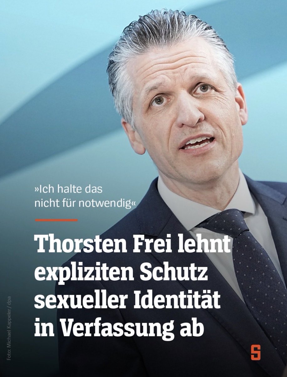Meyermacht's tweet photo. Ich halte Thorsten Frei in der Politik auch nicht für notwendig – und muss trotzdem damit leben. Das Grundgesetz hat rund 23.000 Wörter. Zwei Sätze zum Schutz sexueller Identität sollen es überfrachten? Ein Staat, der Minderheiten nicht schützen kann oder will, hat versagt. https://t.co/7WREruMYS8