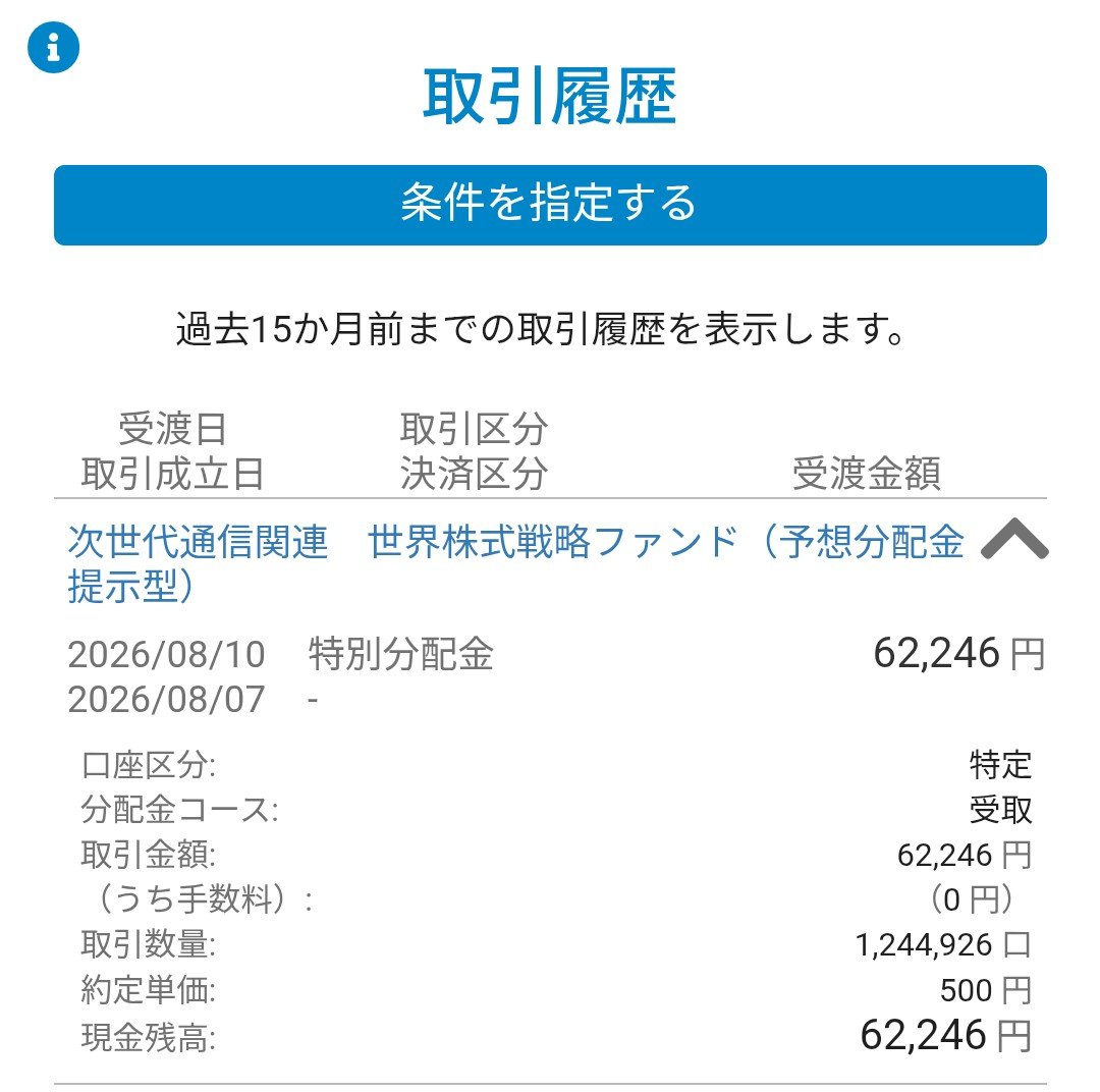 ojihige1975's tweet photo. 今月も次世代通信からお給金いただきました🤤62,246円ありがたや🙏
今回も500円でましたが特別分配金でした😭気長に元本回収していきます。

ボラ激しめですが500円を期待できるのが魅力🥳
お金あればもう少し追加しようと思います🤑

#普通分配
#ＴＨＥ５Ｇ
#次世代通信
#野村WEBローン https://t.co/Xalrob1jVq