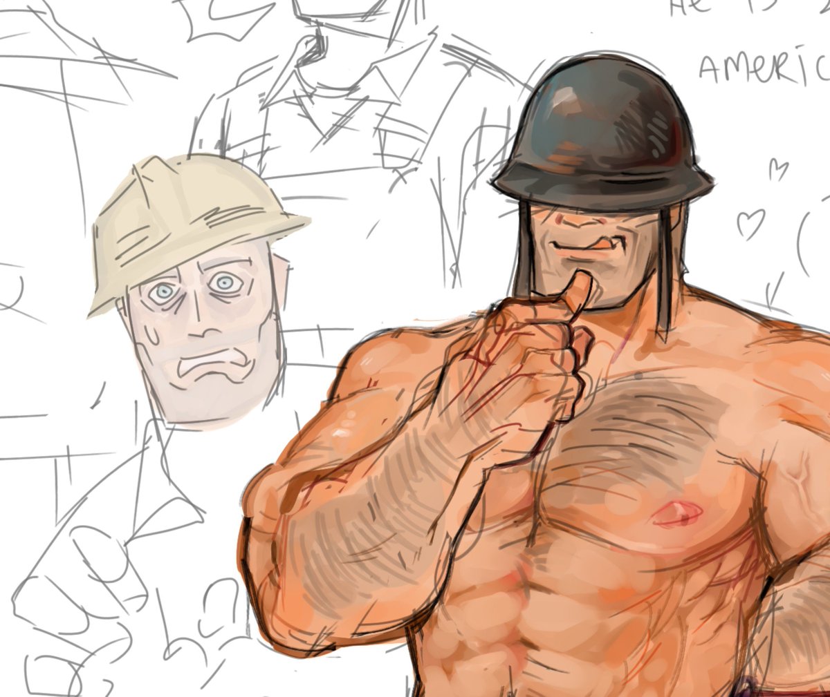 crowlline0's tweet photo. also wip and ii sooo loveee colorrinnggg p.2

I obviously think engie is the hottest(cause he is smart) because I'm not shy about drawing his face like that
#tf2 #teamfortress2 #helmetparty https://t.co/CxXmLvw4lg