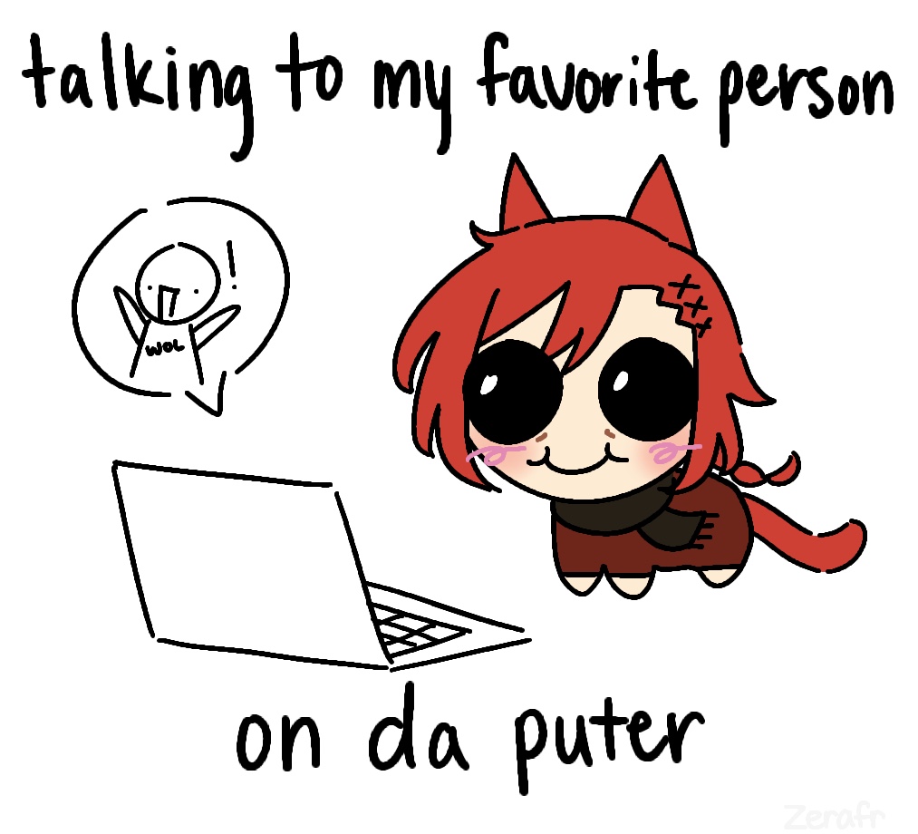 Zera_Fr's tweet photo. talking to my favorite person on da puter!!!
#FF14 #FFXIV #grahatia https://t.co/X1uGlNRL1J