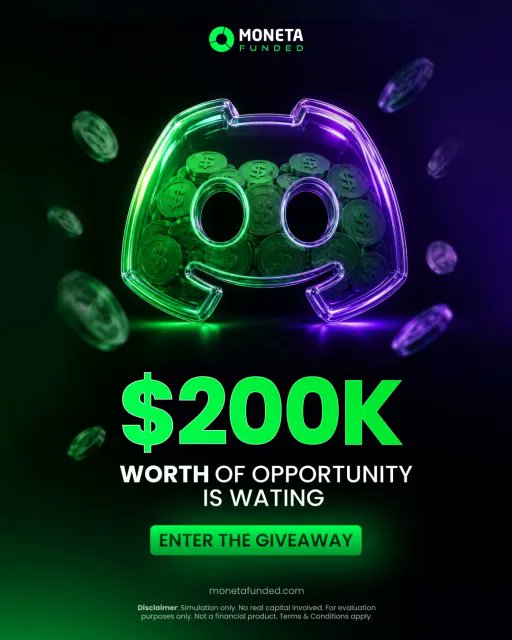 Traders_Waves's tweet photo. 🚨 TWO FUN Moneta Funded Reminders! 🚨

♠️ POKER TOURNAMENT
Starts in 2 HOURS 30 MINUTES!
🕐 1:00 PM London Time
👥 Limited to 300 participants

🔥 $200K INVITE COMPETITION
⏳ ONLY 6 DAYS LEFT!
🏆 Top 8 eligible winners get $25K accounts each!

Discord: https://t.co/8OeLGhvNAf T
elegram: https://t.co/bvzmncRD25

Don't miss either one! 🚀🔥