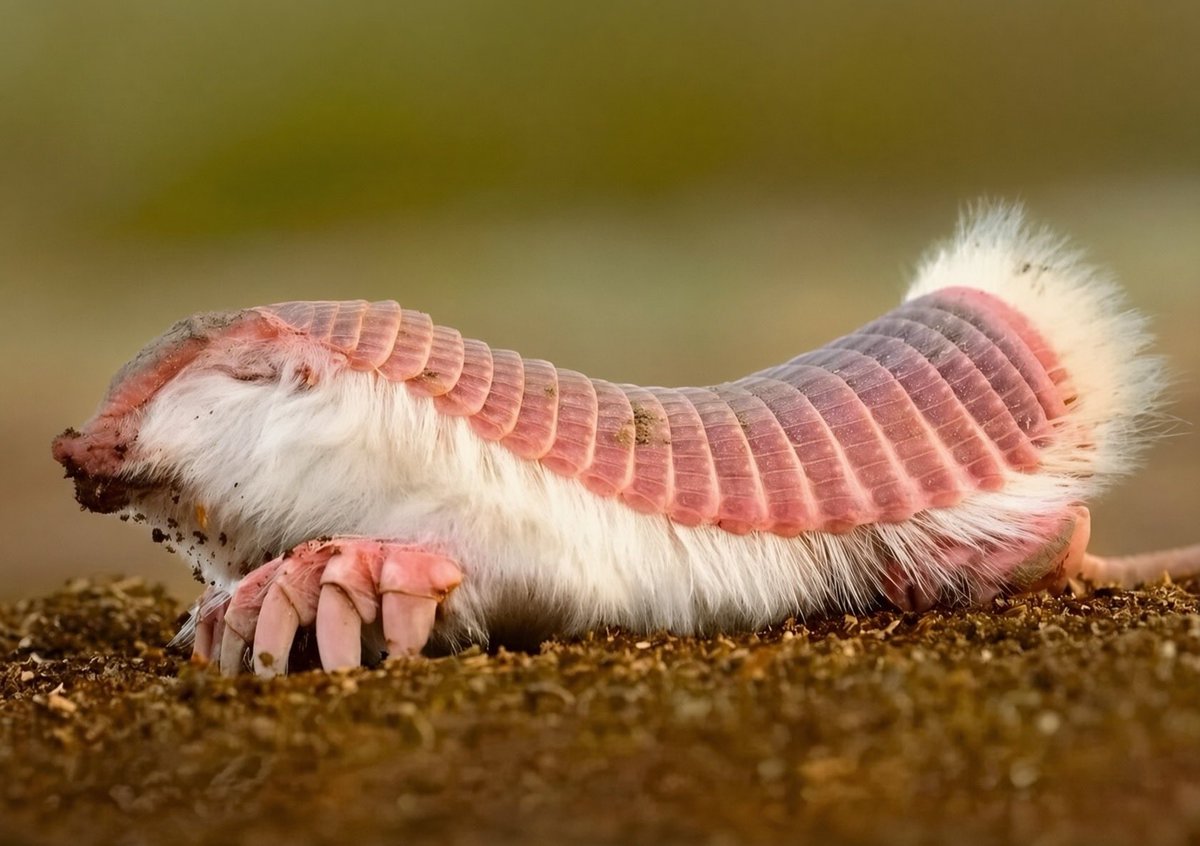 hj33ss's tweet photo. أصغر مدرع في العالم.. الـ Pink Fairy Armadillo 🩷
هذا المخلوق الوردي الصغير يعيش في وسط الأرجنتين، ونادراً ما يُرى لأنه يقضي معظم وقته تحت الأرض https://t.co/bVekRg7FN2