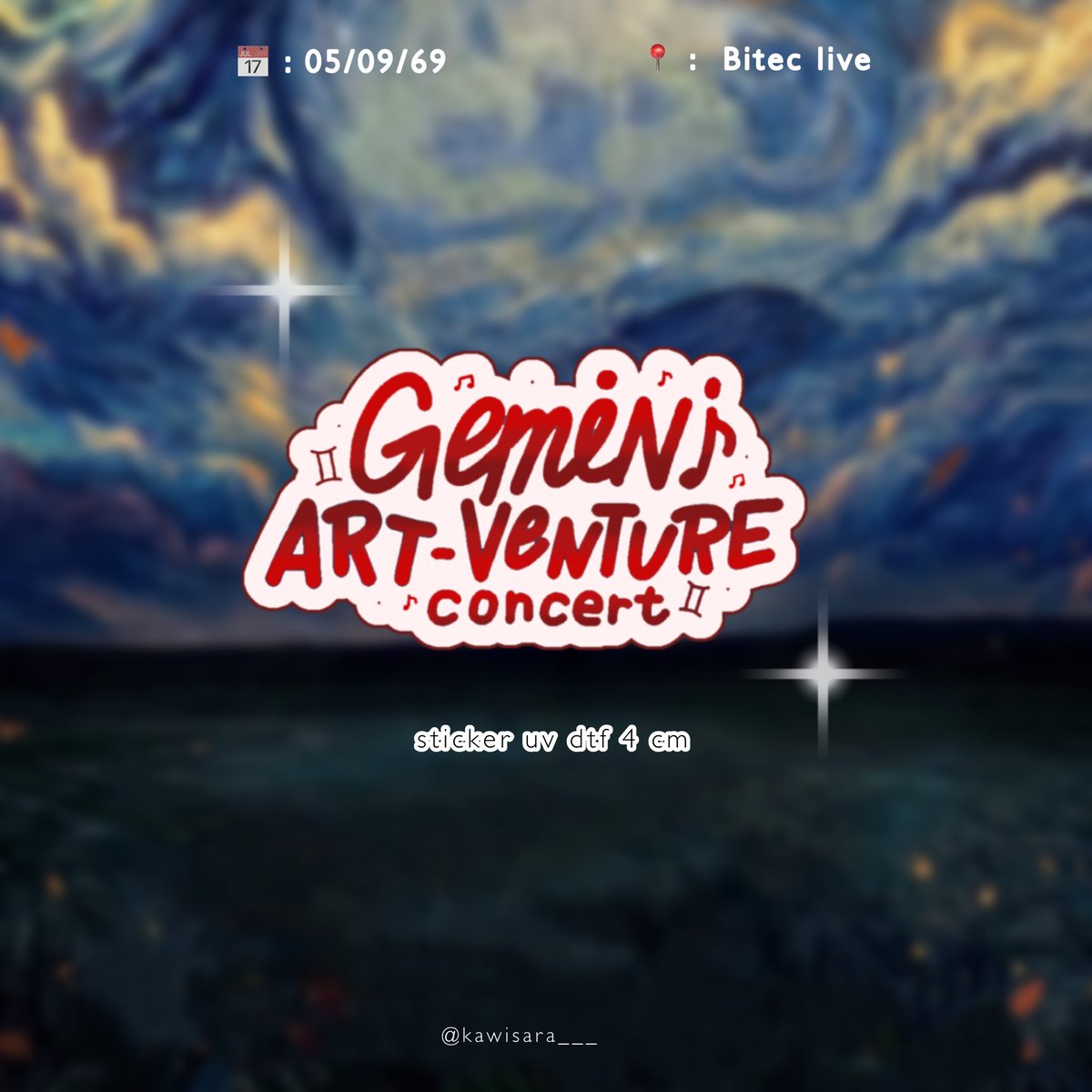 Kawisara___'s tweet photo. ₊° giveaway ⊹♡ 🖼️🎨👨🏻‍🎨

⊹ ♊︎ GEMINI Artventure Concer ♊︎ ⊹

“Sticker uv dtf  70-100 ea”

📅 : 05/09 
🕰️ : TBA
📍 : Bitec live 

~ RT + แสดงทวีตนี้ ~

มารับกันเยอะๆน่ะ ใครเจอเดินมาเอาได้เลยกลัวไม่หมด 😂🙇🏻‍♀️❤️

#GeminiConcert 
#Gemini_NT #เจมีไนน์ https://t.co/2roi7E3eL5