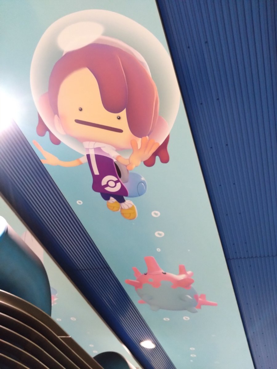 hatume1600's tweet photo. ぽこあポケモンのみなとみらい駅のやつ、駅ホームの中央部分のみなので注意かも。 https://t.co/PlbX93V9uO