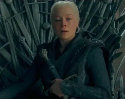 TheXerxesHQ's tweet photo. The one thing I hate about Game of Thrones and House of the Dragon is how they somehow convinced us that women on the Iron Throne are the problem. 😭 https://t.co/V1T56AVKUO