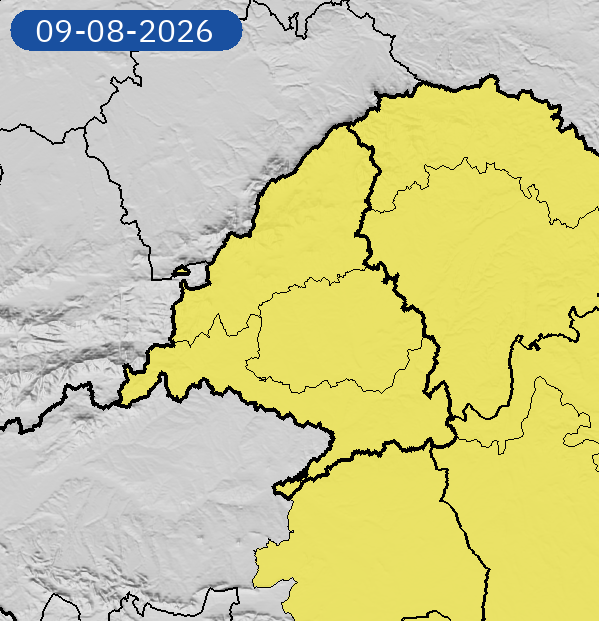 AEMET_Madrid's tweet photo. 09/08 11:24 AVISOS HOY Y MAÑANA | Comunidad de Madrid: temperaturas máximas. Nivel máximo de aviso: amarillo.
Actualizaciones en https://t.co/wtnxfrPjIy https://t.co/n7NdioH890