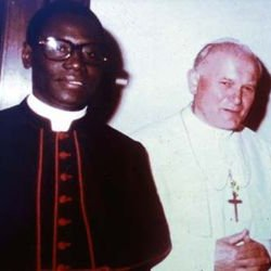 trad_west_'s tweet photo. >Be Cardinal Robert Sarah
>Born in a remote village in Guinea, raised by his devout catholic his parents and local missionaries
>Becomes an Archbishop at just 34 years old in the middle of a brutal Marxist dictatorship
>The dictator, Touré, literally puts him on a death list; Sarah doesn't run, and keeps preaching the Gospel
>Touré died unexpectedly of a heart attack in March 1984, just weeks before the planned executions
>Becomes one of the sharpest, most fearless defenders of traditional Catholic faith in the modern era and is made a Cardinal
>Looks at secularized West and warns us: "If Christianity disappears in Europe, the whole world is threatened."
>Writes absolute masterpieces like The Power of Silence
>Delivers banger quotes like: "The West has denied its Christian roots, a tree without root dies"
>"As a bishop, it is my duty to warn the West! The barbarians are already inside the city."
>Keeps telling europeans to have more babies

Unfathomably based
