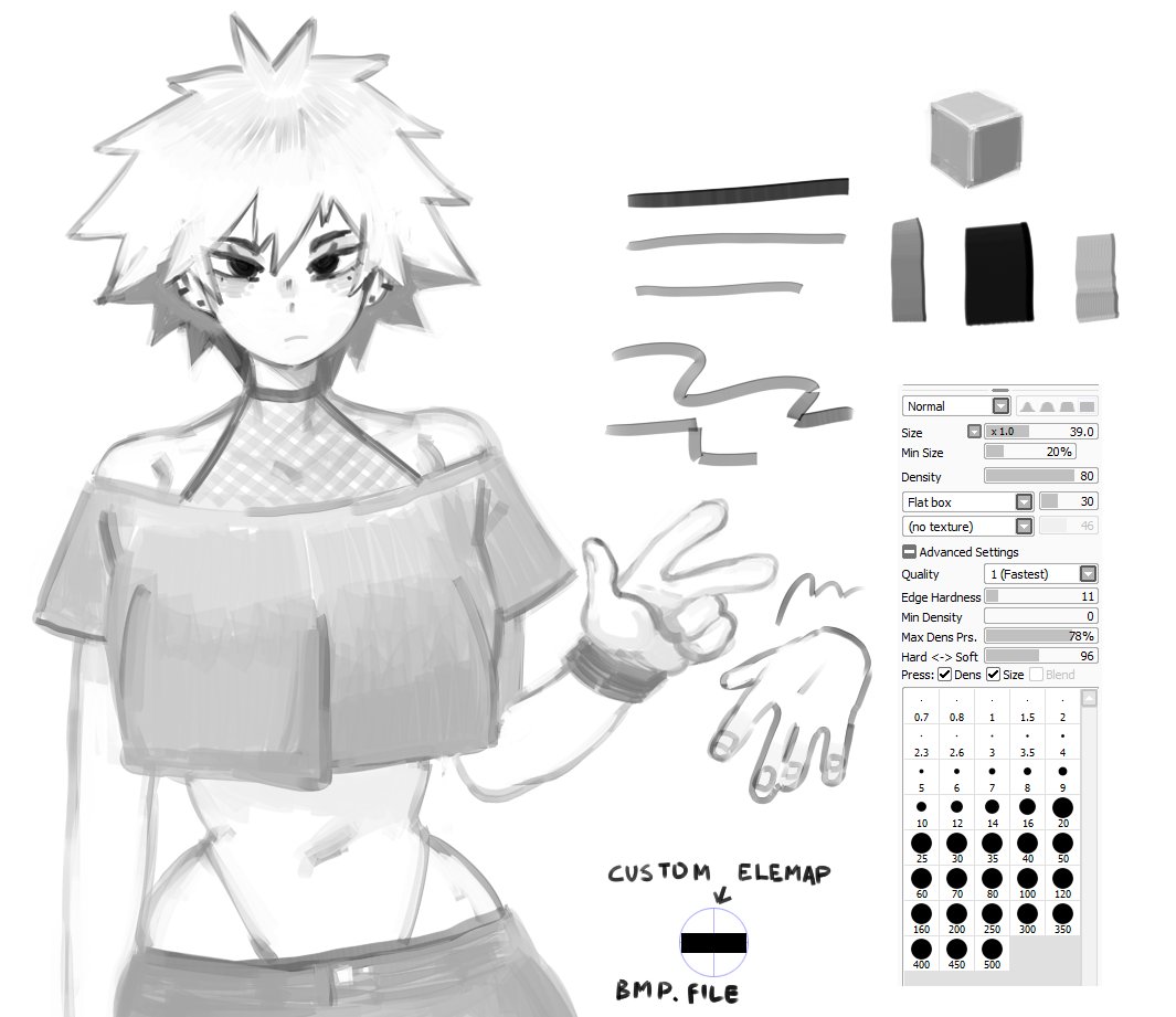 HiuKelvin's tweet photo. if you guys are curious about my brushes, here they are! + the settings, and I use Paint Tool SAI 1 https://t.co/WYxa44eFtZ