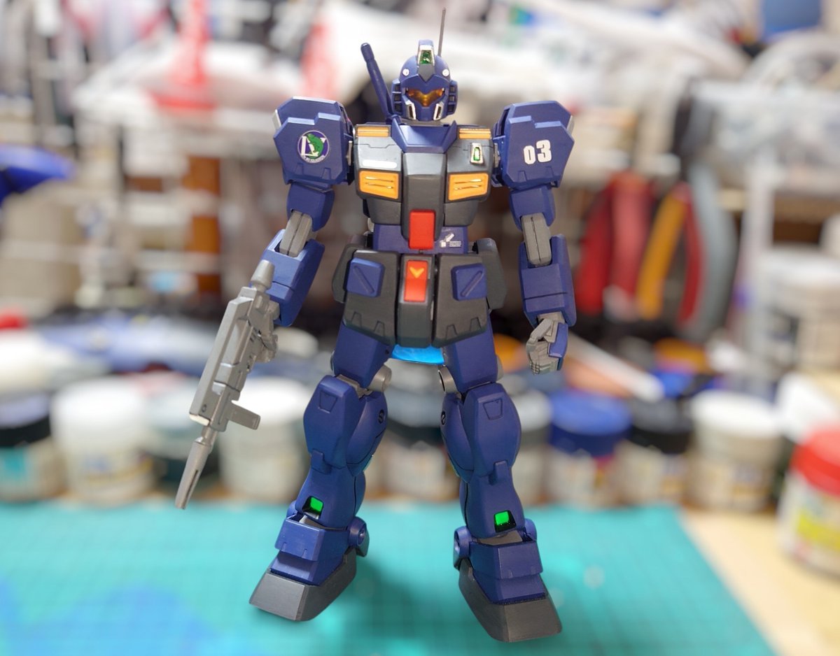 zekkyo_no_kishi's tweet photo. になさんのフィギュアに同梱されてるおまけのMSできました。
プリムローズに換装できないので、きっとティターンズの設立時の初期型なんだろなーという妄想です。 https://t.co/EnJaJtYJui