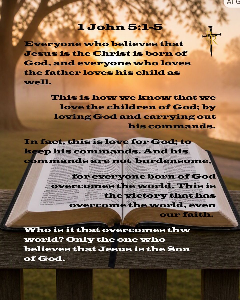broken_redeemed's tweet photo. My Daily Bread - 1 John 5:1-5
#brokenredeemed #4thWatch #faith #love #Romans116 https://t.co/PSwePwauCX @teescrossedgolf https://t.co/Utyd90NIOO
