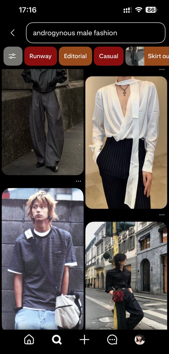 ahyuntwt's tweet photo. @tetsusfav @niiikase uk he doesn’t have to wear like dresses, skirts, or really fem stuff to be androgynous right? like wiege luka is the most stereotypical androgynous style that i even saw a similar outfit when looking up irl outfits and his modern au cardigan is like a common casual in this style https://t.co/XaviKj4trr