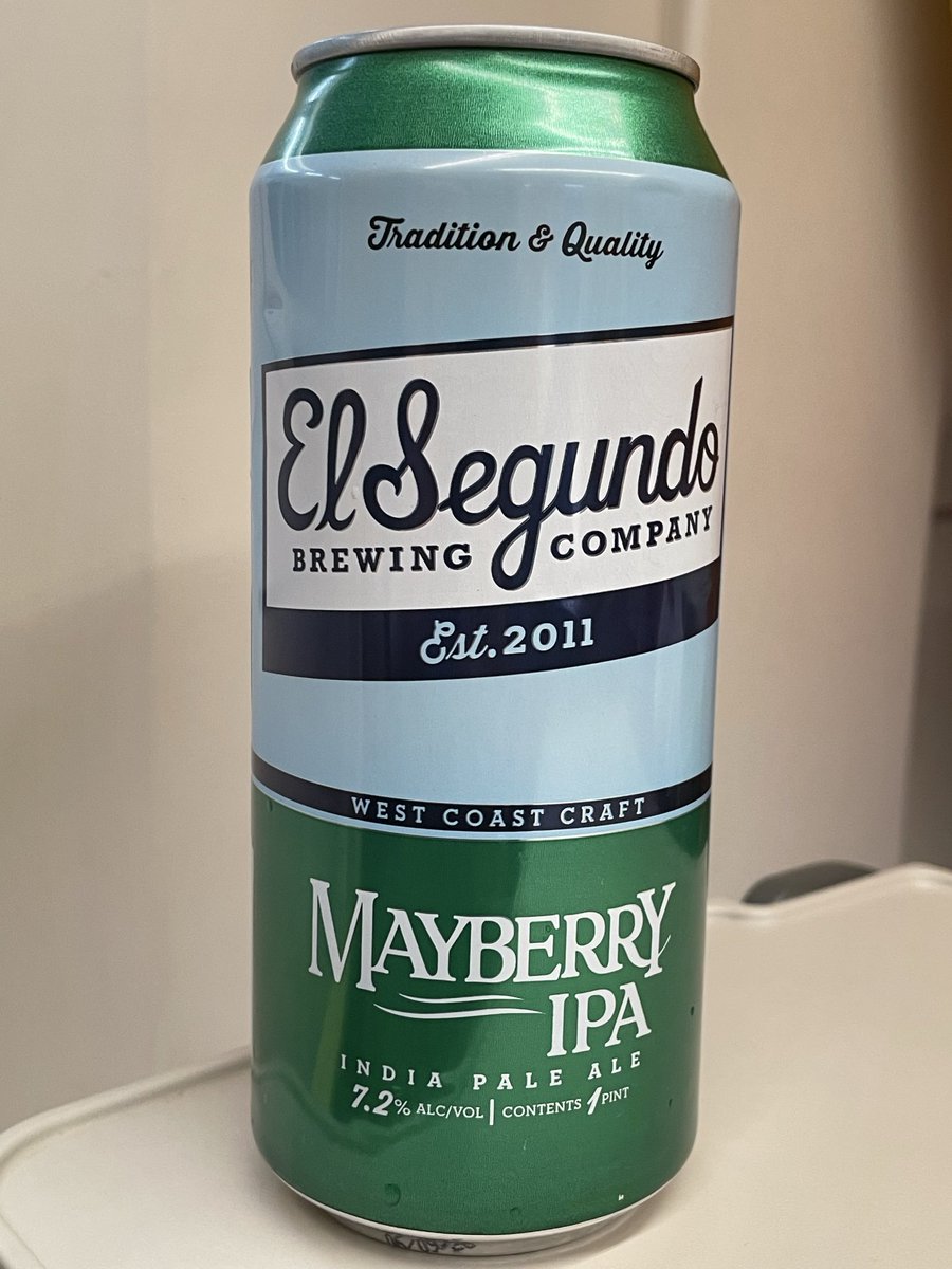 masataptrip's tweet photo. El Segundo Brewing / Mayberry IPA
STYLE: West Coast IPA
ABV: 7.2%

ほどよい甘みに苦味、バランス良い
CaliforniaのウエストコーストIPA

#craftbeer #クラフトビール #Elsegundo https://t.co/EcGzGtAp7n
