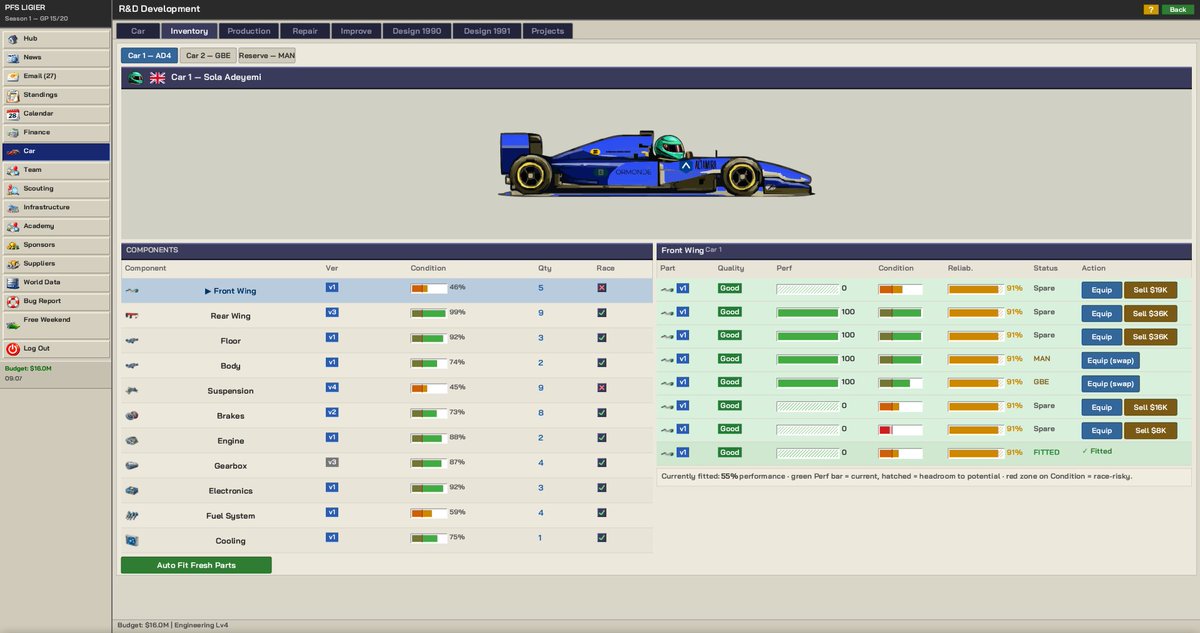StazGameDev's tweet photo. @ArdentVital Working on a Motorsport Racing Manager called : "The Undercut : Racing Manager" Out September the 3rd ! Whishlist :https://t.co/5MaE8al2m0 https://t.co/4cXH7d2UI8