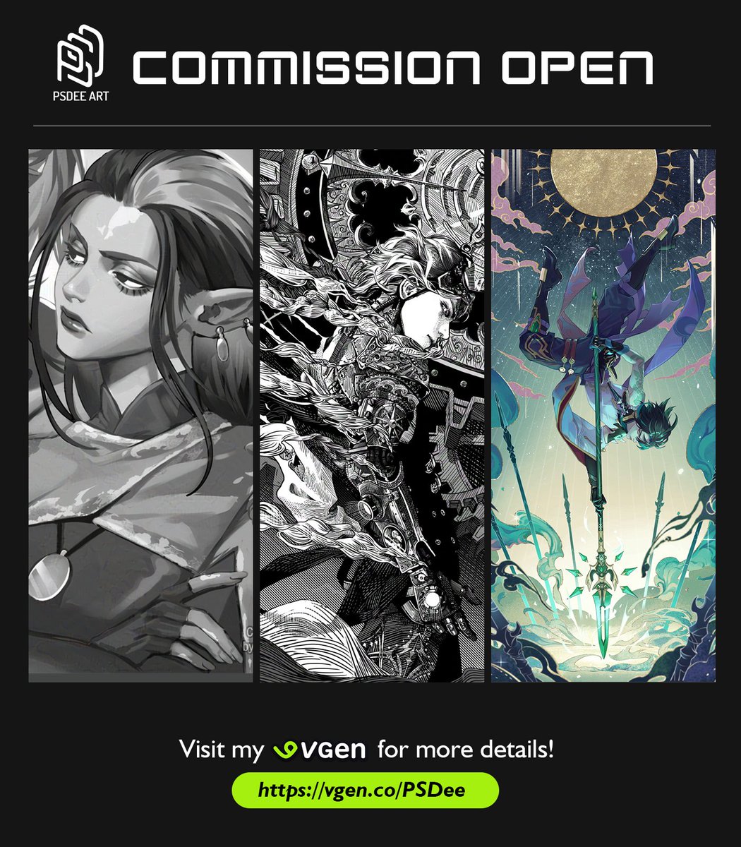 PSDeeart's tweet photo. 🌟reopen comm on Vgen!🌟
opening 4 slots for August batch, vgen link on my bio for more details    

(🔁+ ❤️are much apreciated) #VgenComm https://t.co/bXyDhx310J
