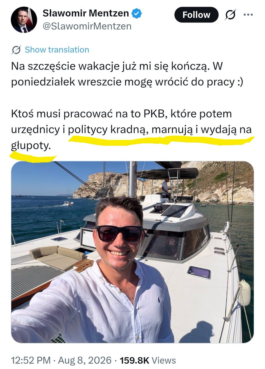 Minderbinder10's tweet photo. @JolkaJD Marnotrawienie pieniedzy to np kupowanoe sobie takiego jachtu: https://t.co/UFgjeJVPvW