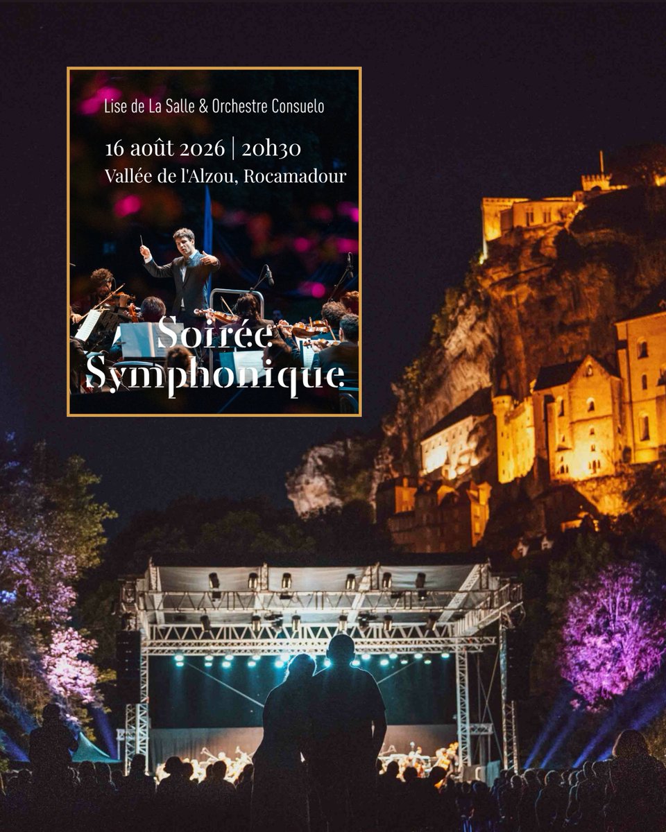lisedelasalle's tweet photo. [Agenda] 🇫🇷 
Festival de Rocamadour
SOIRÉE SYMPHONIQUE
Dimanche 16 août 2026 | 20h30 @ Vallée de l'Alzou - 46500 #Rocamadour #Lot #Occitanie 
🎶 🎹 Grieg : Concerto pour piano, op.16 avec l'Orchestre Consuelo et Victor Julien-Laferrière
👇 Réservation 
https://t.co/VTXFlwJduW https://t.co/AhtrudtnAO