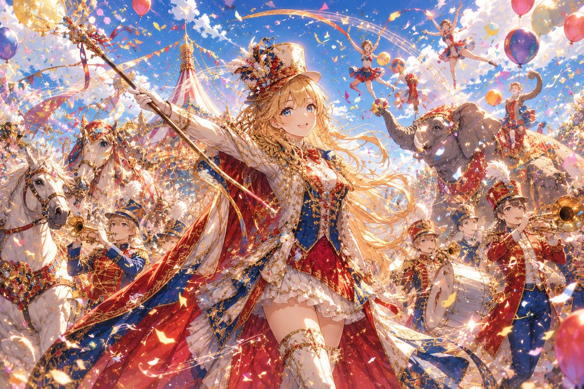 samidare0546's tweet photo. AIの想像力で描く「ユリウス・フチークの《剣闘士の入場（Einzug der Gladiatoren）》」のイメージ。
メロディーやリズムから生まれる物語を、アニメイラストで表現しています。
#AIイラスト #画像生成AI #音楽 #アート https://t.co/N6SVpKluoa