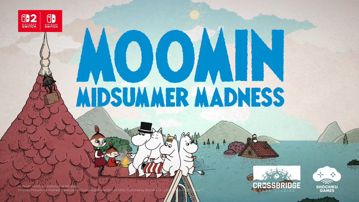 lovelyindies's tweet photo. Moomin: Midsummer Madness saldrá este otoño. Además saldrá en físico para Switch y Switch 2.

Acompaña a los Mumin en una aventura point-and-click preciosa y acogedora inspirada en la entrañable novela de Tove Jansson. Esta vez, Mumintrol, la Pequeña My y sus amigos necesitan tu ayuda para escapar de una gran inundación y encontrar la forma de regresar a su hogar: el Valle de los Mumin.