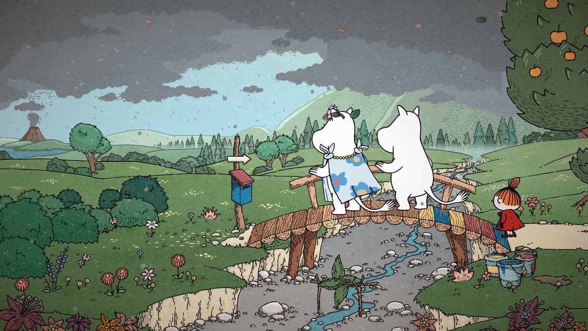 lovelyindies's tweet photo. Moomin: Midsummer Madness saldrá este otoño. Además saldrá en físico para Switch y Switch 2.

Acompaña a los Mumin en una aventura point-and-click preciosa y acogedora inspirada en la entrañable novela de Tove Jansson. Esta vez, Mumintrol, la Pequeña My y sus amigos necesitan tu ayuda para escapar de una gran inundación y encontrar la forma de regresar a su hogar: el Valle de los Mumin.