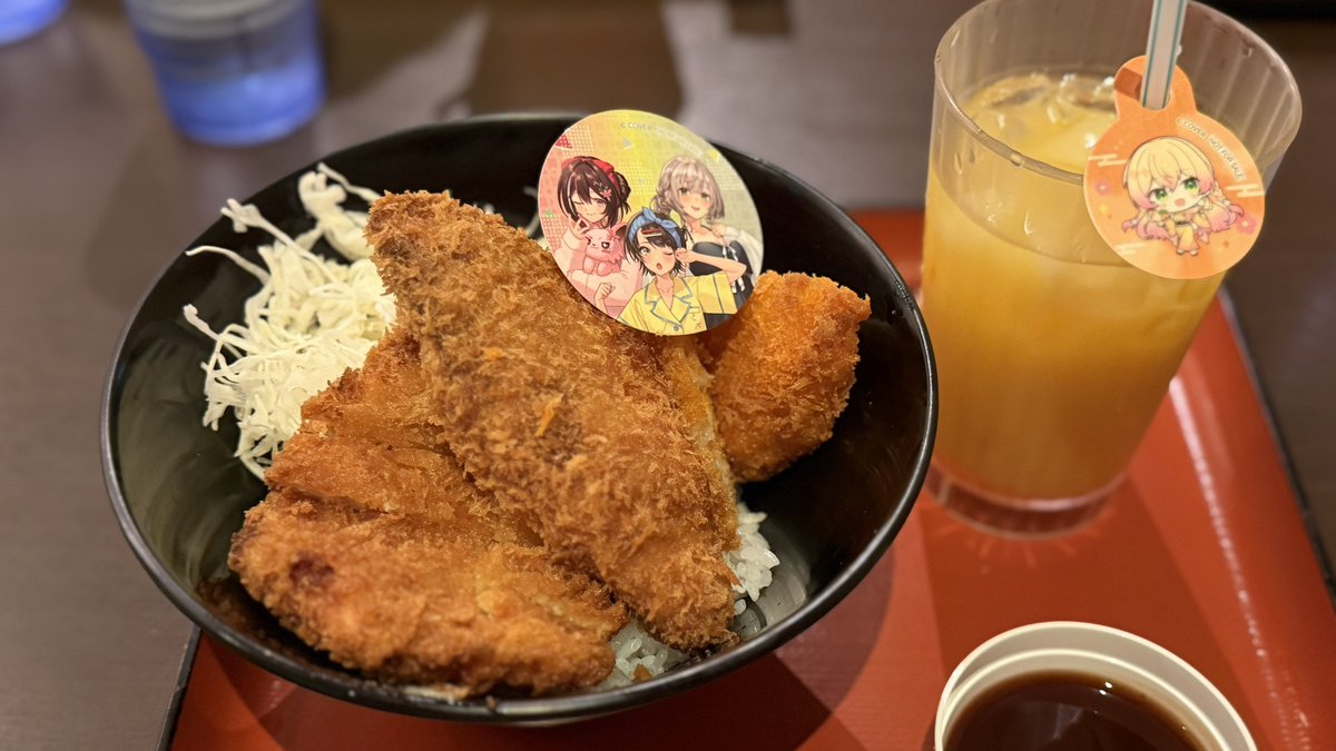 hetare_gr's tweet photo. 三味一体！特製ミックスカツ丼！(˙◁˙)

揚げたて提供でサクサクうまうま⸜(˙◁˙)⸝✨

#フロライフ癒しの湯巡り旅
#ホロライブ
#極楽湯 https://t.co/1EV2PZVBdT