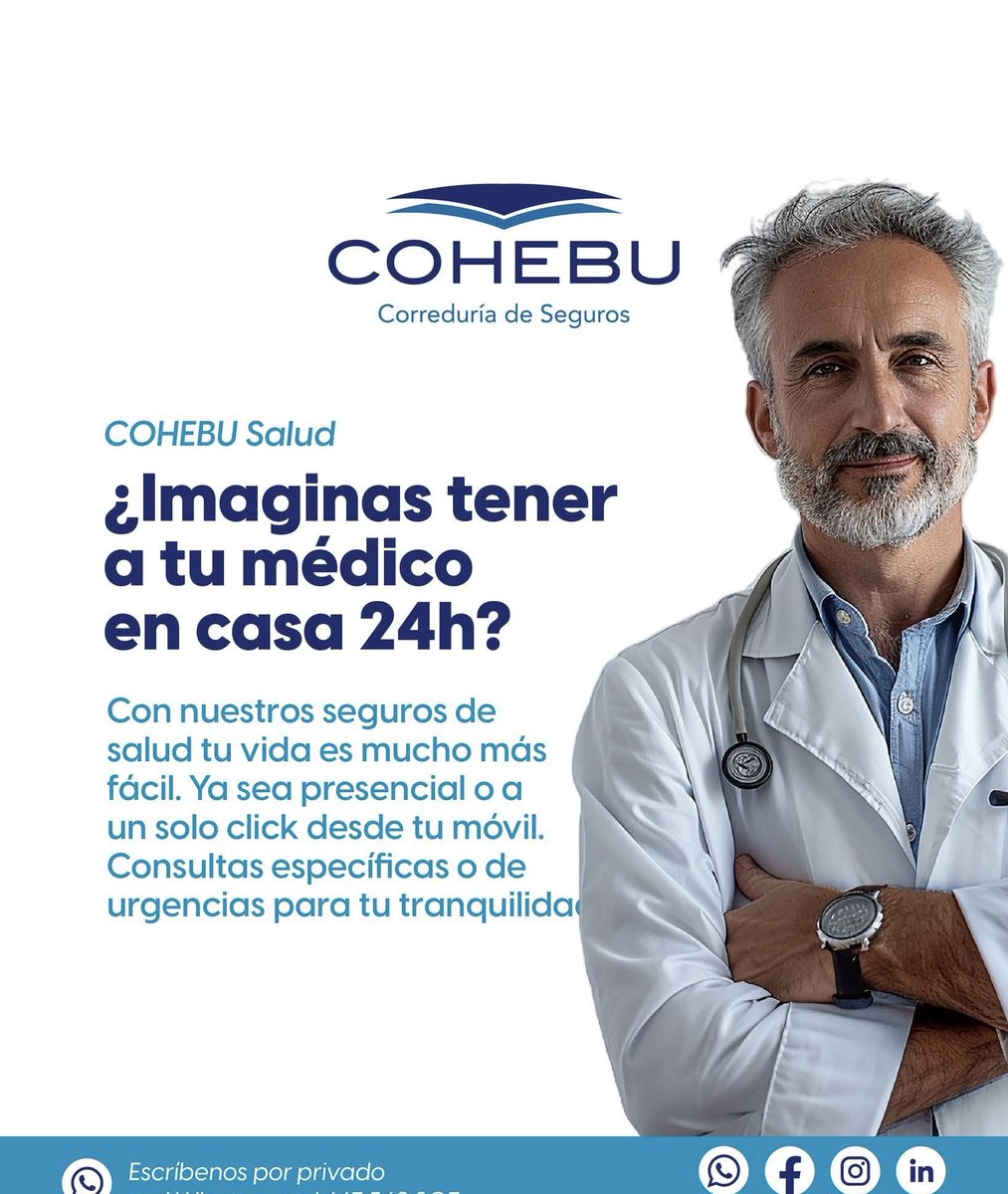 COHEBUSeguros's tweet photo. ¿Sabes qué nuestros seguros de salud tienen urgencias 24h a través de su APP? Además de las consultas con los mejores especialistas sin esperas.
Teléfono 956365300
Email info@cohebu.com
https://t.co/cg6wn0avZX https://t.co/fZYeYJDv64