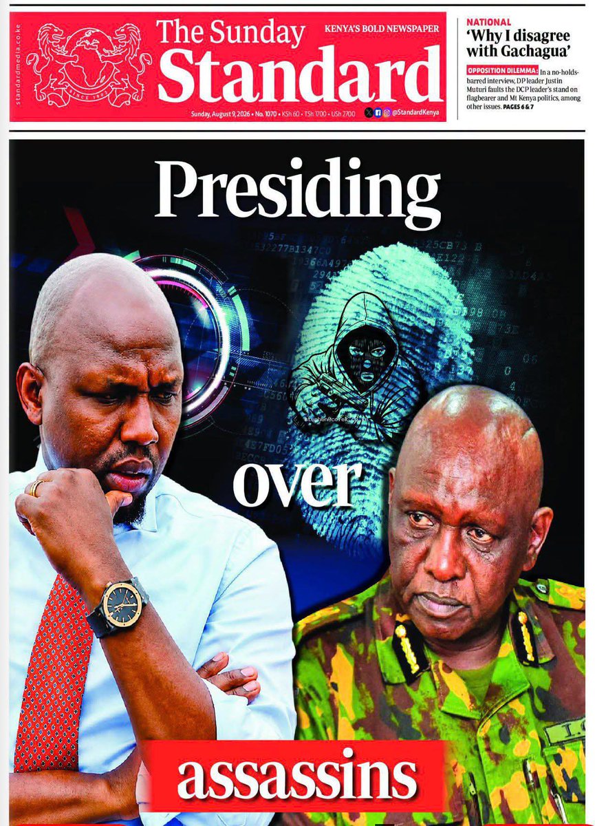 kenyaupdatetv's tweet photo. 📌Today The leading Newspaper 📰 in Africa 🌍,  The Standard has decided to uncover rogue regime, Kanja na Murkomen hawaamini!
 #kenyaupdatenewstv #kenyaupdatenews #africa #share #shared #sports #breakingnews #thinline #viralreel https://t.co/K13QbXOArV