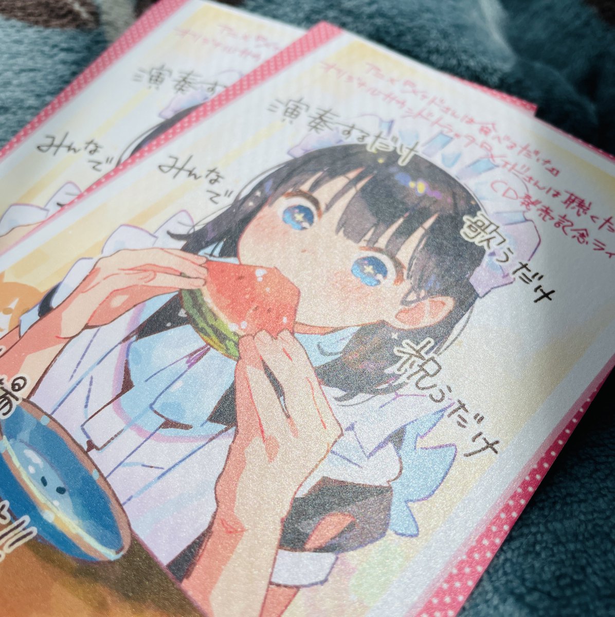 わお！！前屋先生が来場者記念プレゼントのポストカードを作ってくれ