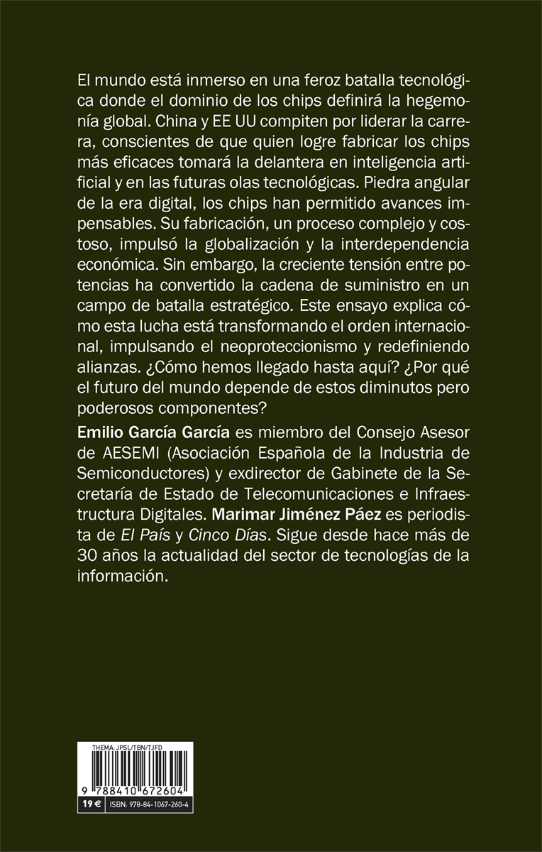 CatarataLibros's tweet photo. La hegemonía mundial en juego: 'Chips y poder. Una batalla global por controlar la tecnología del futuro', de Emilio García García @egarciagarcia y Marimar Jiménez Páez @marimarjimenez . Prólogo de Jordi Sevilla  https://t.co/9Jlso9uTOo https://t.co/pzFwysYkpi
