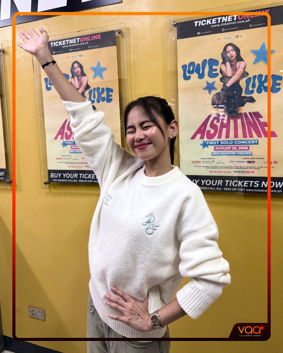 VivaArtists_'s tweet photo. LOOK: Ashtine Olviga at the TicketNet booth for the ticket selling of her upcoming concert! 💗🎟️

Thank you to everyone who dropped by and secured their tickets! We can’t wait to see you all at LOVE LIKE ASHTINE on August 22 at the New Frontier Theater! ✨

Don’t miss out—get your tickets now!
