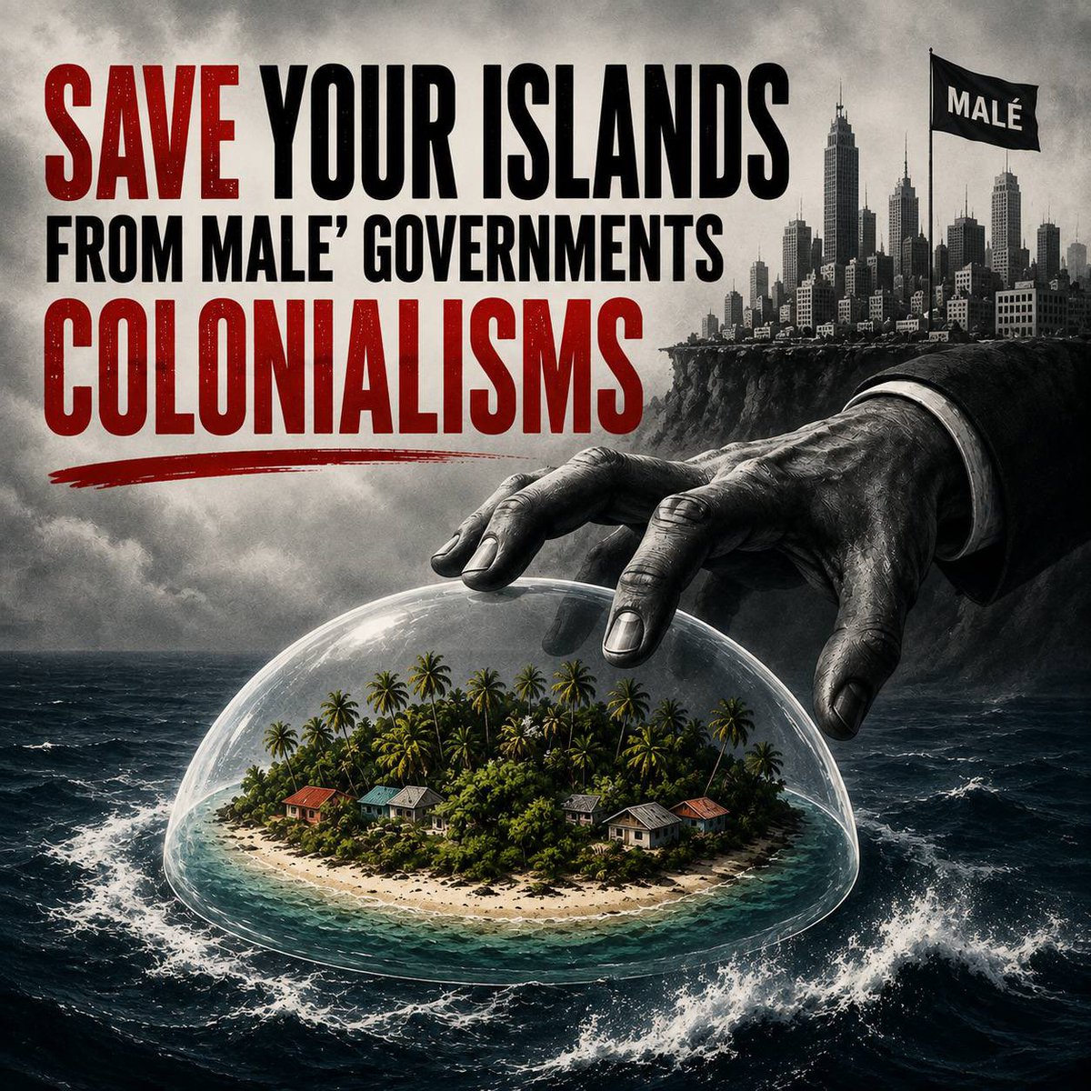 Midhuamsaud's tweet photo. Your island is not a colony of Male’ Government. Decentralize, Don’t Colonize.

Sign the petition: https://t.co/xZsOEVYTZF

#DefendLocalGovernance
#YourIslandYourSay
#StopCentralization https://t.co/vsfw4c1dgE