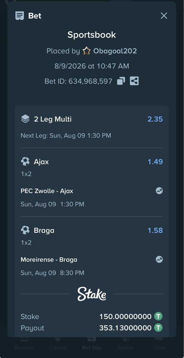 FemzyGreenLand's tweet photo. Bet of the day on STAKE 🔞🎯

REGISTER NOW HERE 🔽🔽
https://t.co/ozqN7rkyjw…

Promocode > OBAGOAL 

Link to play > https://t.co/wNwT35Xwdv

Code > 634968597 https://t.co/eMwt5BwNvh