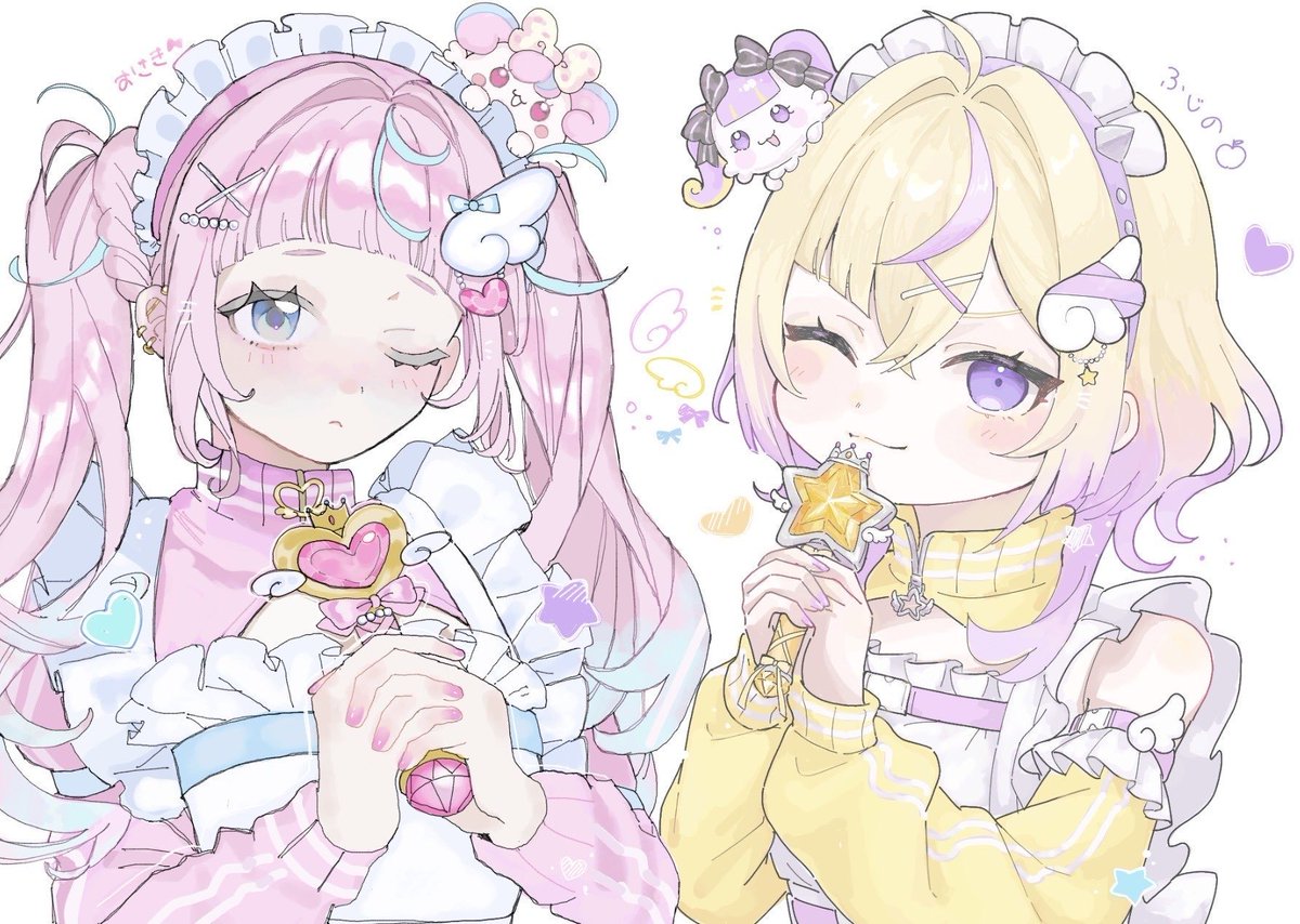 sakihara_anko's tweet photo. 🩷#ぽめぷり画💛
☁絵チャ合作しました☁ https://t.co/eo4xFkr3k5