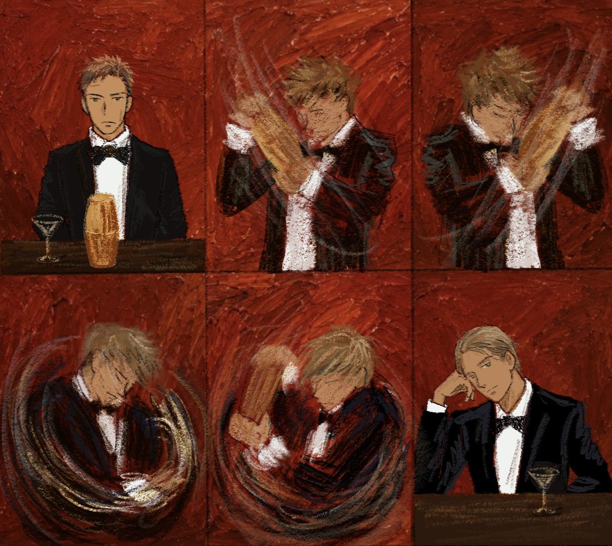 Nosi19990101's tweet photo. The Making of The Perfect Martini 🍸
#saezuru 
#囀るFA https://t.co/1XCJGh0lBB
