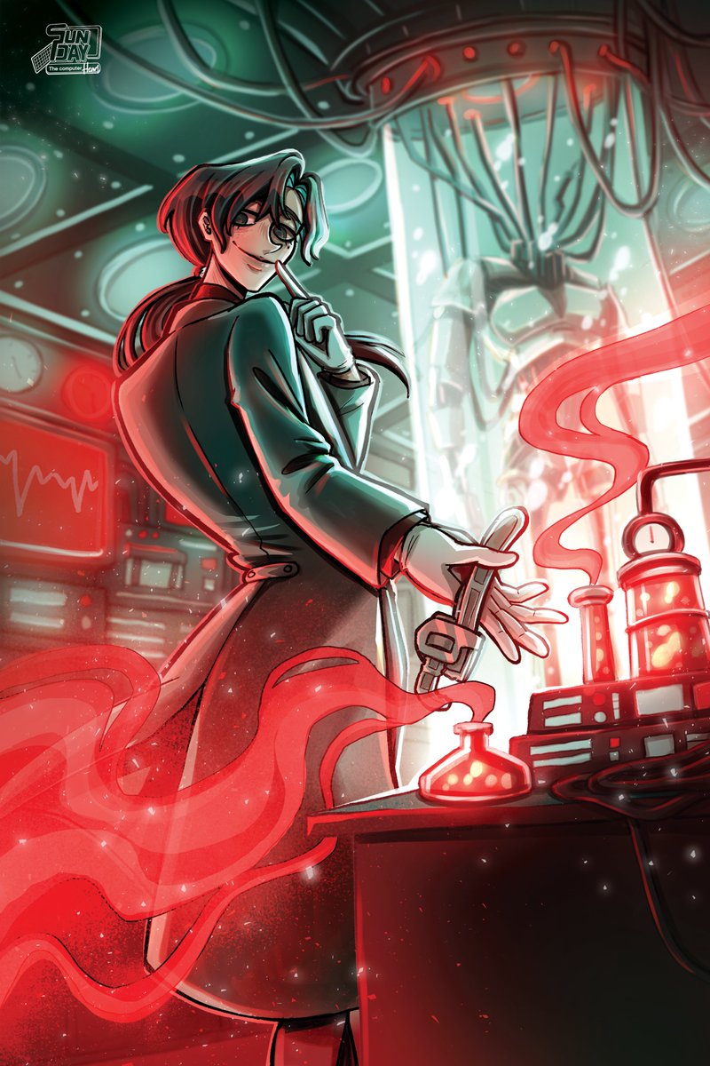 sundaycomhead's tweet photo. 🧪 Meet Dr. Luce.

Whatever he’s working on in that lab…
it probably should have stayed sealed. 👁️🔬
Would you trust Dr. Luce with an experiment?

#SundayTheComputerHead #ซันเดย์หัวคอม #DrLuce #OC #HorrorArt https://t.co/IxlHQ0c8ia