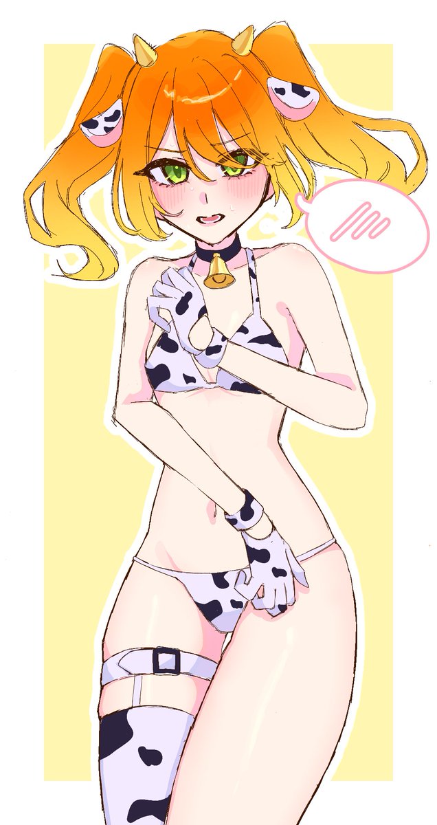e0grj's tweet photo. 牛柄ビキニのチーちゃん https://t.co/OQybPFbY9w