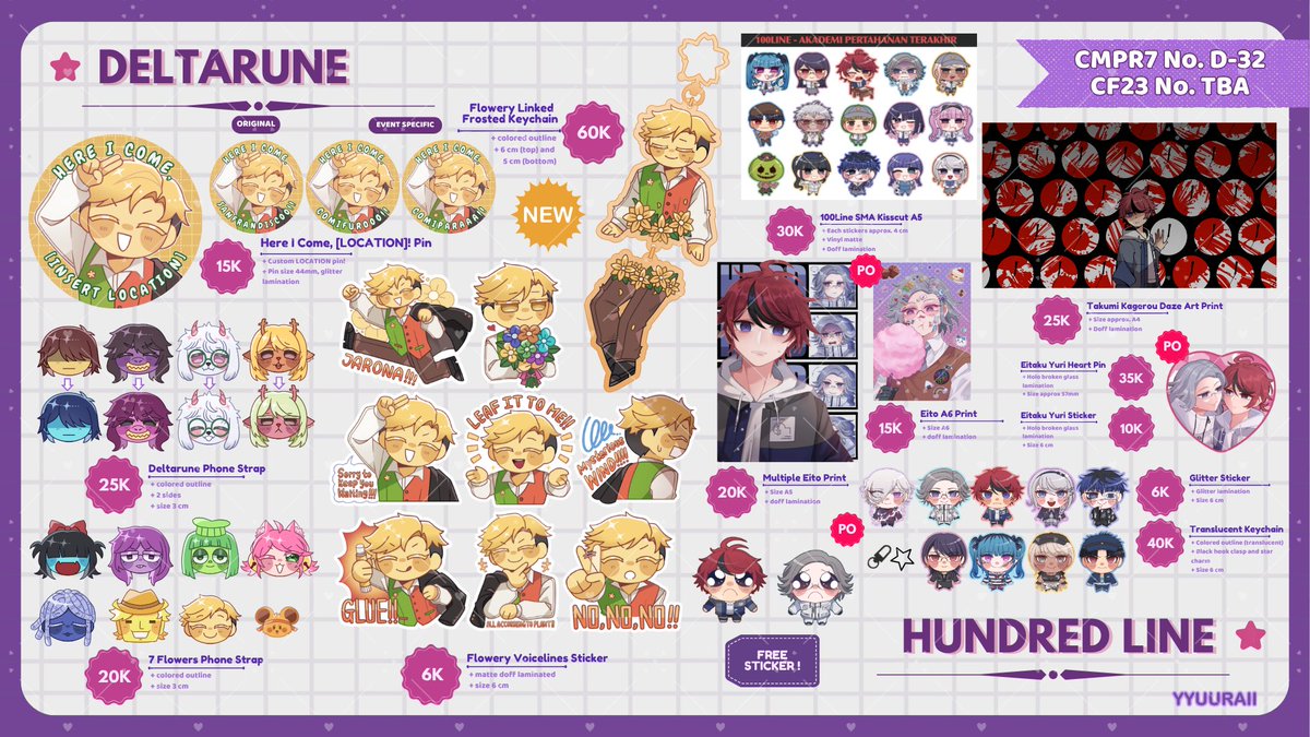 yyuuraii's tweet photo. [❤️&amp;🔄appreciated!] HIII this is my 1st PO for #Cocoma5 #Comipara7 #CF23 ^-^

📅: 9-23 August
📌: Both Days+Mail Order
📚: Original Merch, Deltarune, Hundred Line, MCYT (UU, Life Series, Lifesteal, ParkCiv, State SMP, UnSMP etc), C0mmission)

🔗: https://t.co/FJmfvzptjG https://t.co/4L2TvySN9I